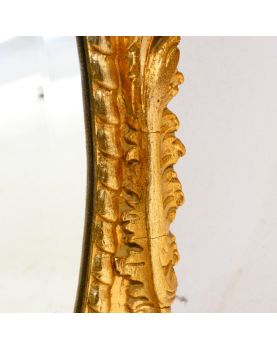 Miroir Ovale Cadre Doré