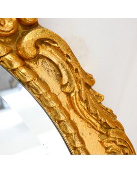 Oval Mirror with Gold Frame