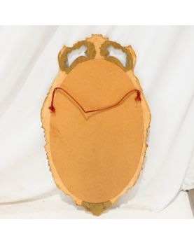 Oval Mirror with Gold Frame