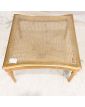 Small Louis XVI Style Golden Side Table with Glass Top