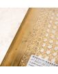 Small Louis XVI Style Golden Side Table with Glass Top