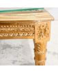 Small Louis XVI Style Golden Side Table with Glass Top
