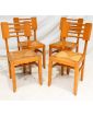 Set of 4 Pierre CRUEGE Straw Chairs