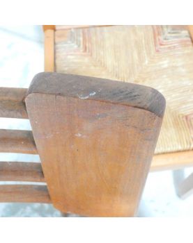 Set of 4 Pierre CRUEGE Straw Chairs