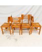 Set of 4 Pierre CRUEGE Straw Chairs