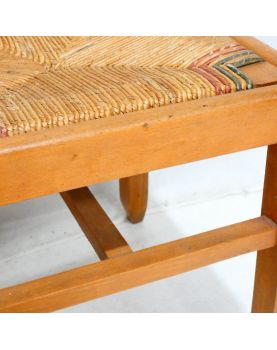 Set of 4 Pierre CRUEGE Straw Chairs
