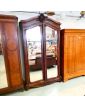 2-Door Rosewood Mirrored Wardrobe, Early 20th Century