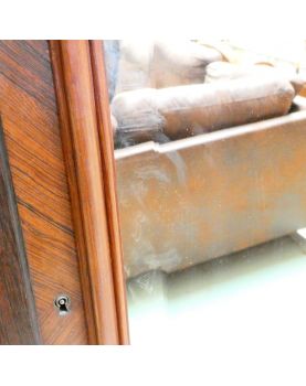2-Door Rosewood Mirrored Wardrobe, Early 20th Century