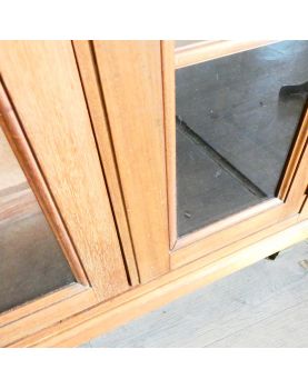 Petit Meuble Dessus Marbre 2 Portes Vitrées 2 Tiroirs