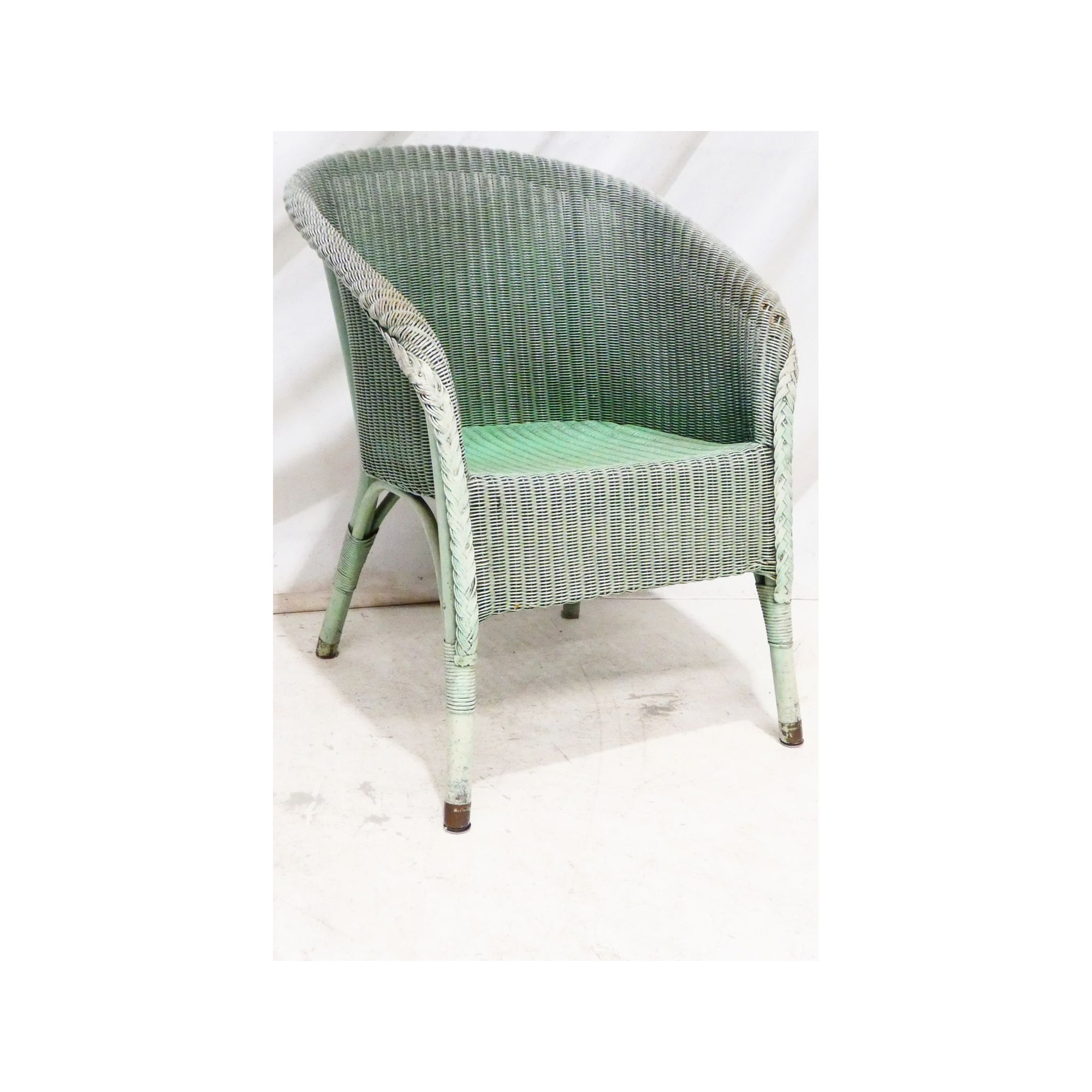 English Green Woven Armchair English Green Woven Armchair