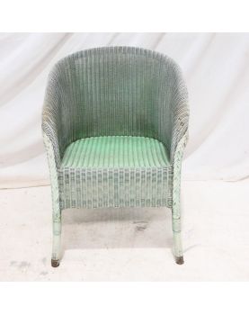 English Green Woven Armchair