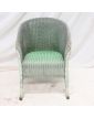 English Green Woven Armchair