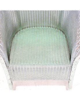 English Green Woven Armchair