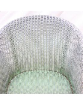 English Green Woven Armchair