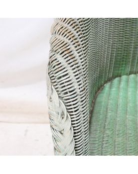 English Green Woven Armchair