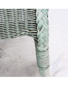 English Green Woven Armchair