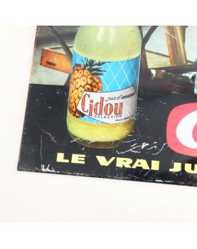 Plaque Pub en Tôle Jus d’Ananas CIDOU