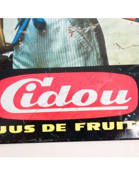Plaque Pub en Tôle Jus d’Ananas CIDOU