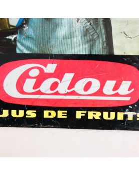 Plaque Pub en Tôle Jus d’Ananas CIDOU