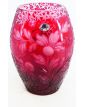 Vase Rouge en Cristal Taillé ARNSTADT KRISTALL