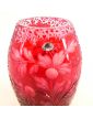 Vase Rouge en Cristal Taillé ARNSTADT KRISTALL