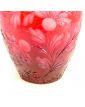 Vase Rouge en Cristal Taillé ARNSTADT KRISTALL