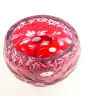 Vase Rouge en Cristal Taillé ARNSTADT KRISTALL