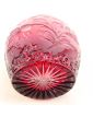 Vase Rouge en Cristal Taillé ARNSTADT KRISTALL