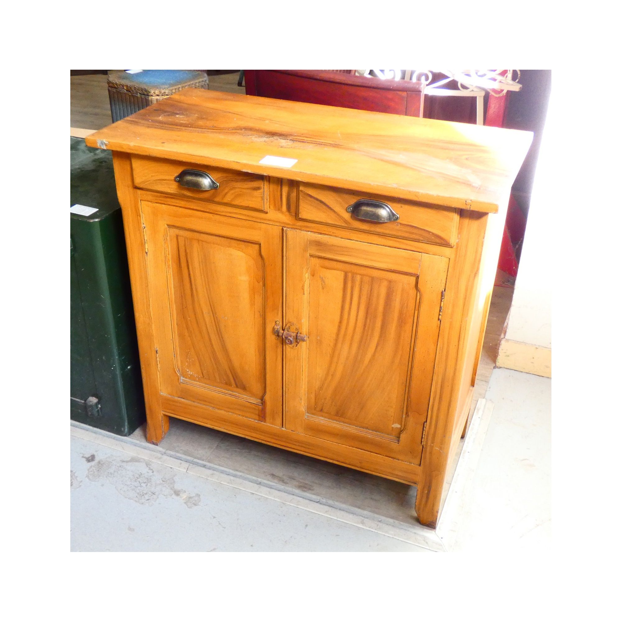Small Parisian Patinated Sideboard 2 Doors 2 Drawers Small Parisian Patinated Sideboard 2 Doors 2 Drawers