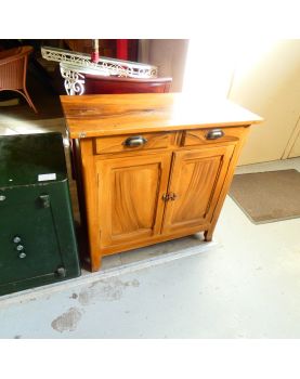 Small Parisian Patinated Sideboard 2 Doors 2 Drawers