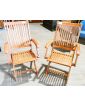 Paire de Fauteuils de Jardin Pliants en Teck