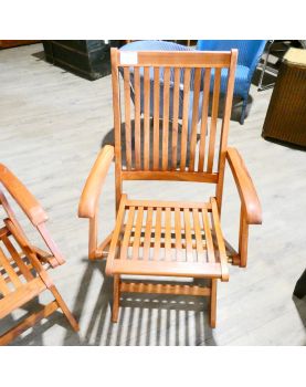 Paire de Fauteuils de Jardin Pliants en Teck