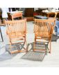 Paire de Fauteuils de Jardin Pliants en Teck