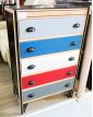 Chiffonnier 5 Tiroirs Relooké Multicolore
