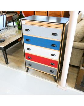 Multicolored 5-Drawer Chest of Drawers