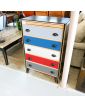 Chiffonnier 5 Tiroirs Relooké Multicolore