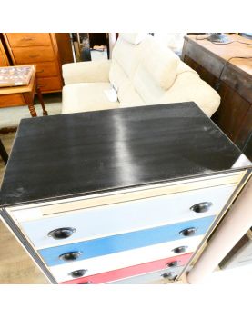 Multicolored 5-Drawer Chest of Drawers