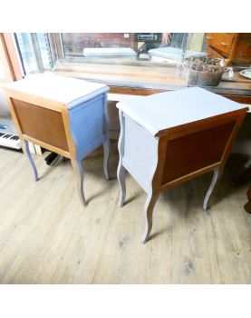 Pair of 1-Drawer, 1-Niche Bedside Tables