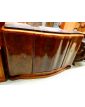 Art Deco 4-Door Sideboard with Black Marble Top and Key