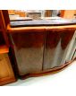 Art Deco 4-Door Sideboard with Black Marble Top and Key