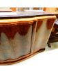 Art Deco 4-Door Sideboard with Black Marble Top and Key
