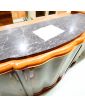 Art Deco 4-Door Sideboard with Black Marble Top and Key