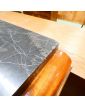 Art Deco 4-Door Sideboard with Black Marble Top and Key
