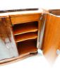 Art Deco 4-Door Sideboard with Black Marble Top and Key