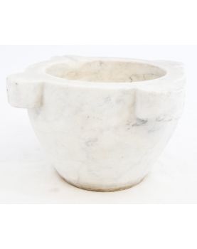 Mortier XVIIIe Siècle en Marbre Blanc