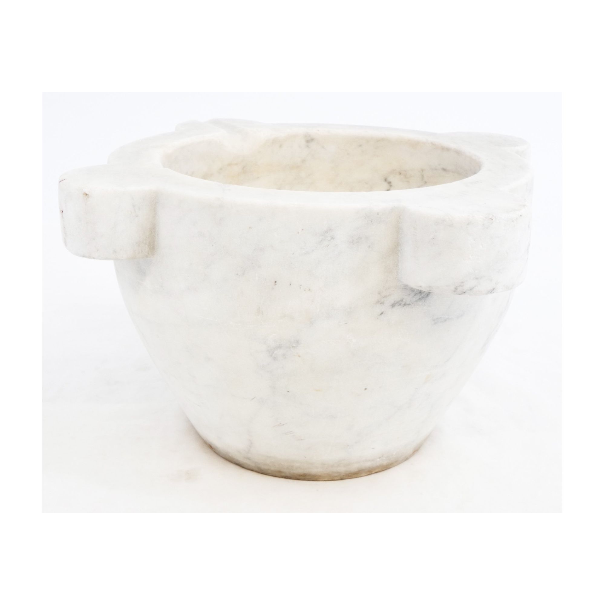 18th Century White Marble Mortar 18th Century White Marble Mortar