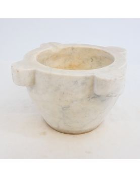 18th Century White Marble Mortar