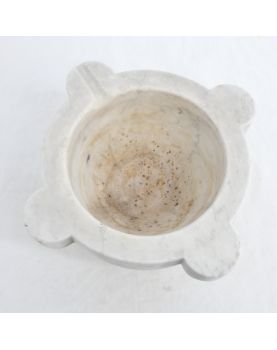 18th Century White Marble Mortar