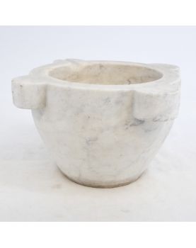 18th Century White Marble Mortar