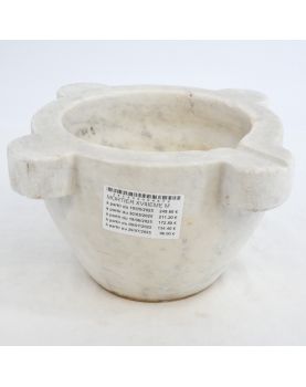 18th Century White Marble Mortar